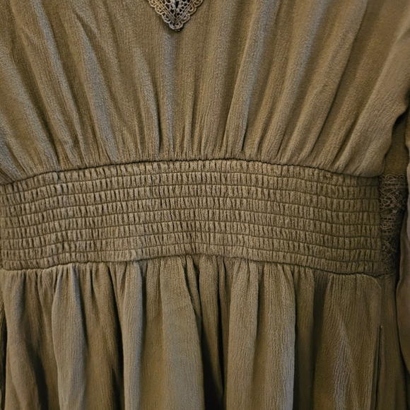 SCARLET DARKNESS Women's Forest Green Embroidered Renaissance Dress Small - Picture 12 of 15